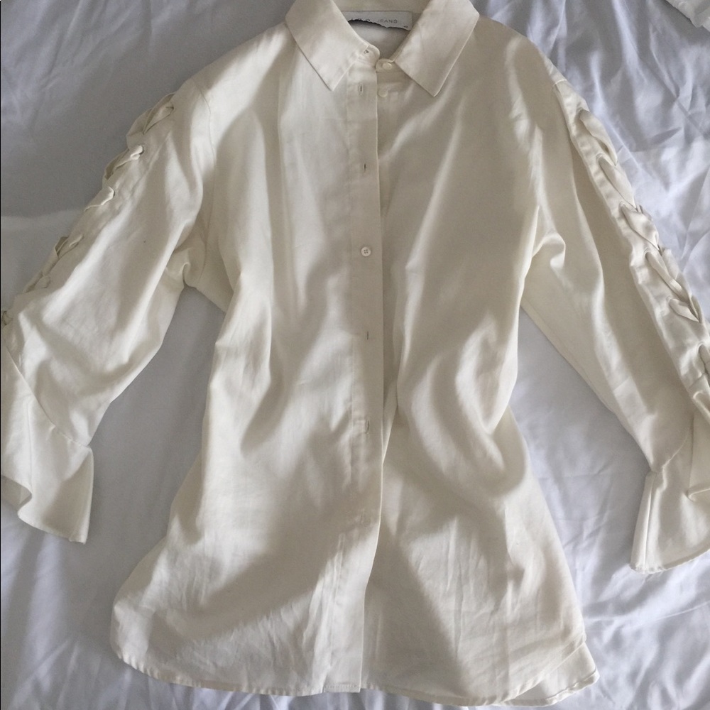 Iro, Button up shirt , fluted embellished sleeves